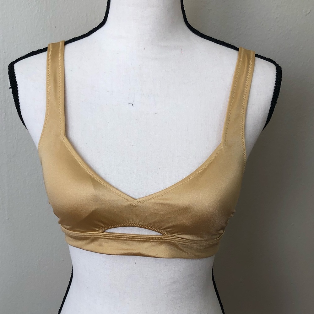 Victoria’s Secret Gold Metallic Bikini Top